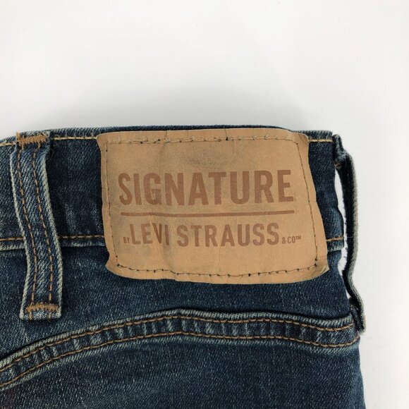 Signature by Levi Strauss Blue High Rise Straight Jeans | All Season Wear - Picture 5 of 5
